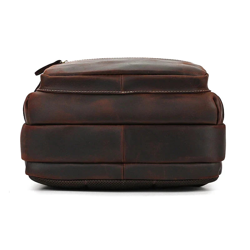 Sac à Dos en Cuir pour Homme, Idéal pour Voyager