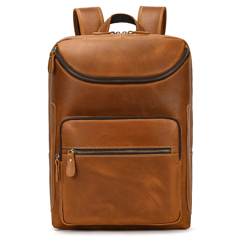 Sac à Dos en Cuir pour Homme, Idéal pour Voyager