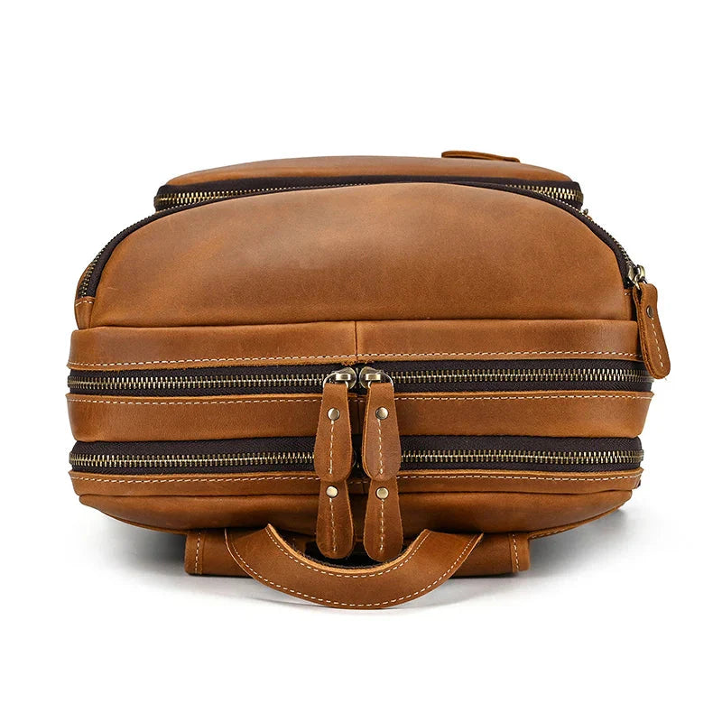 Sac à Dos en Cuir pour Homme, Idéal pour Voyager