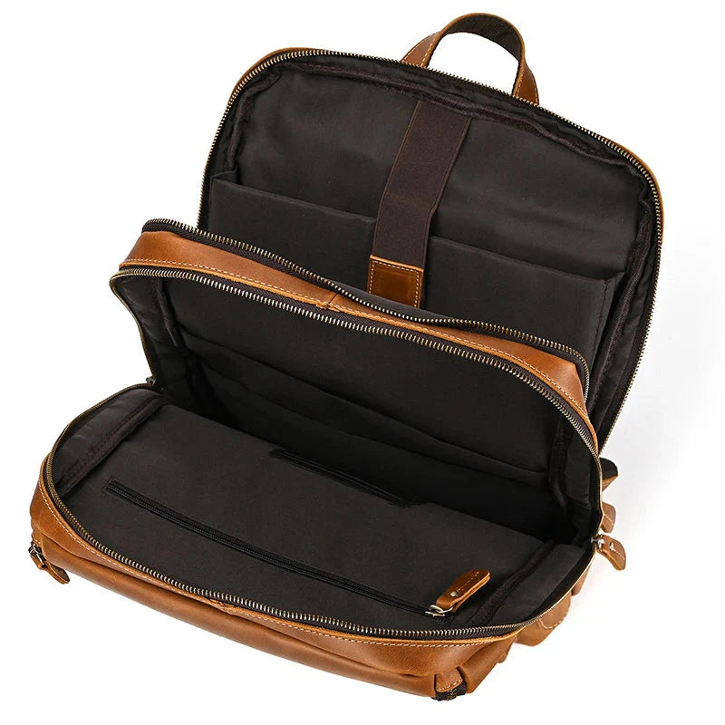 Sac à Dos en Cuir pour Homme, Idéal pour Voyager