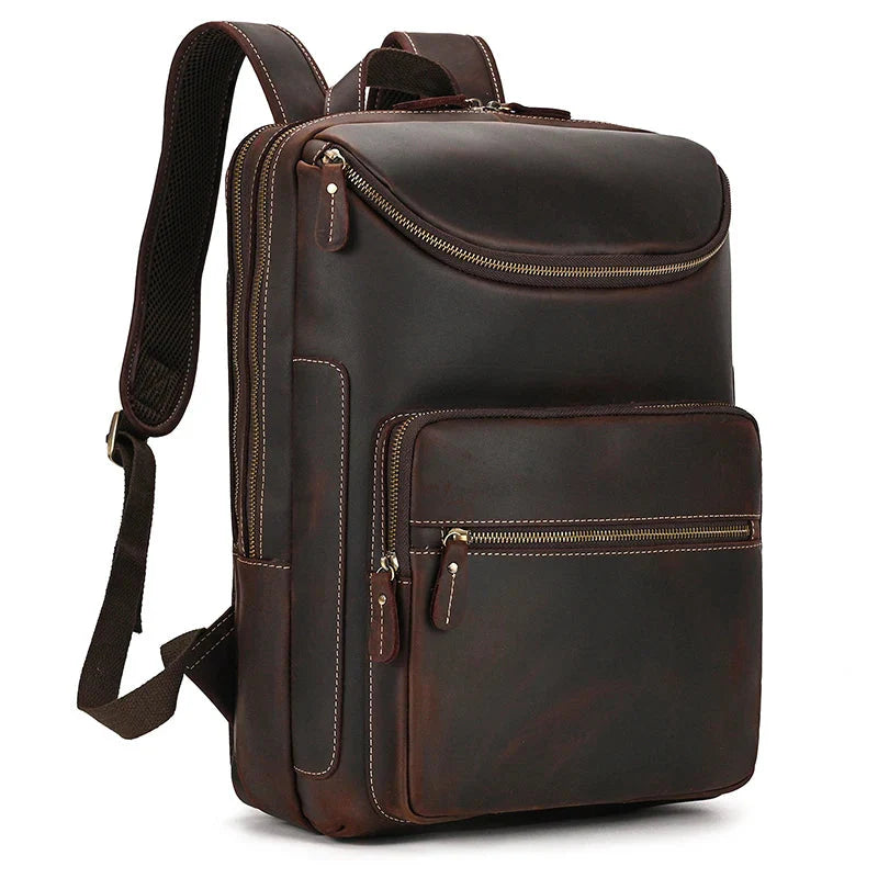 Sac à Dos en Cuir pour Homme, Idéal pour Voyager