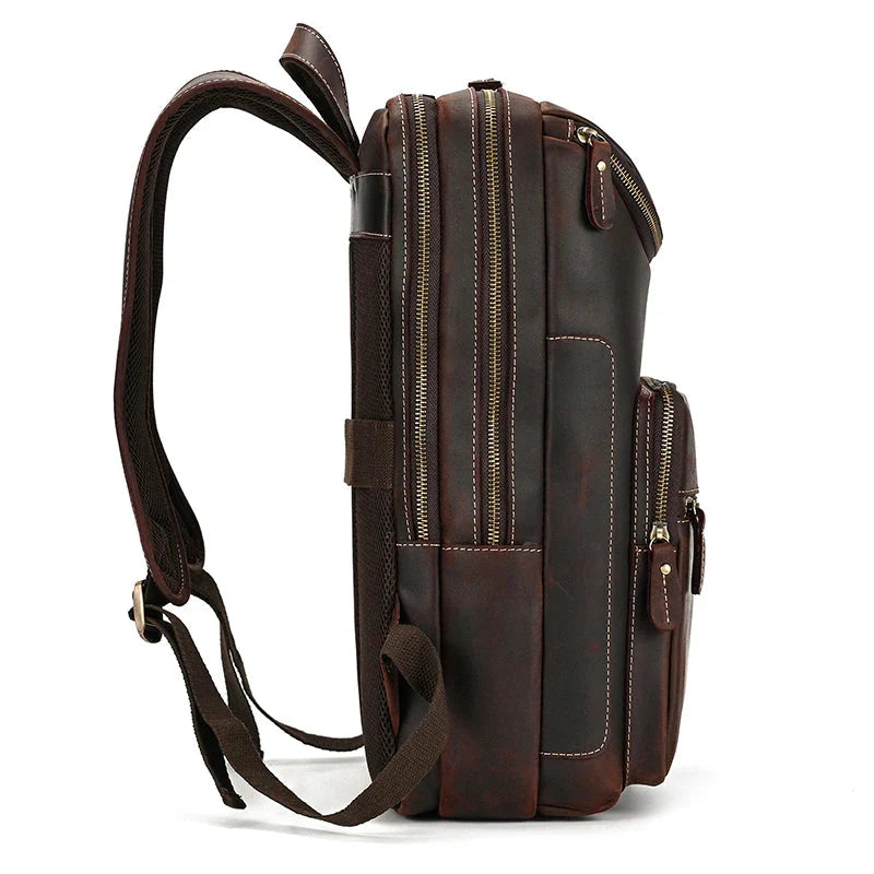 Sac à Dos en Cuir pour Homme, Idéal pour Voyager