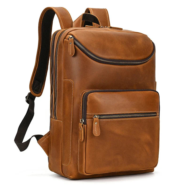 Sac à Dos en Cuir pour Homme, Idéal pour Voyager