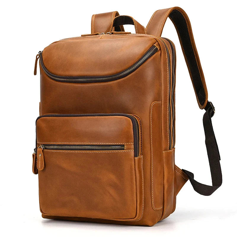 Sac à Dos en Cuir pour Homme, Idéal pour Voyager