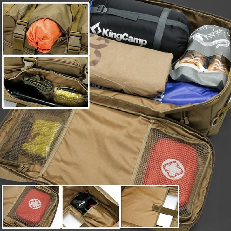 Sac à Dos de Voyage Militaire - Style Armée Aventure (65L)