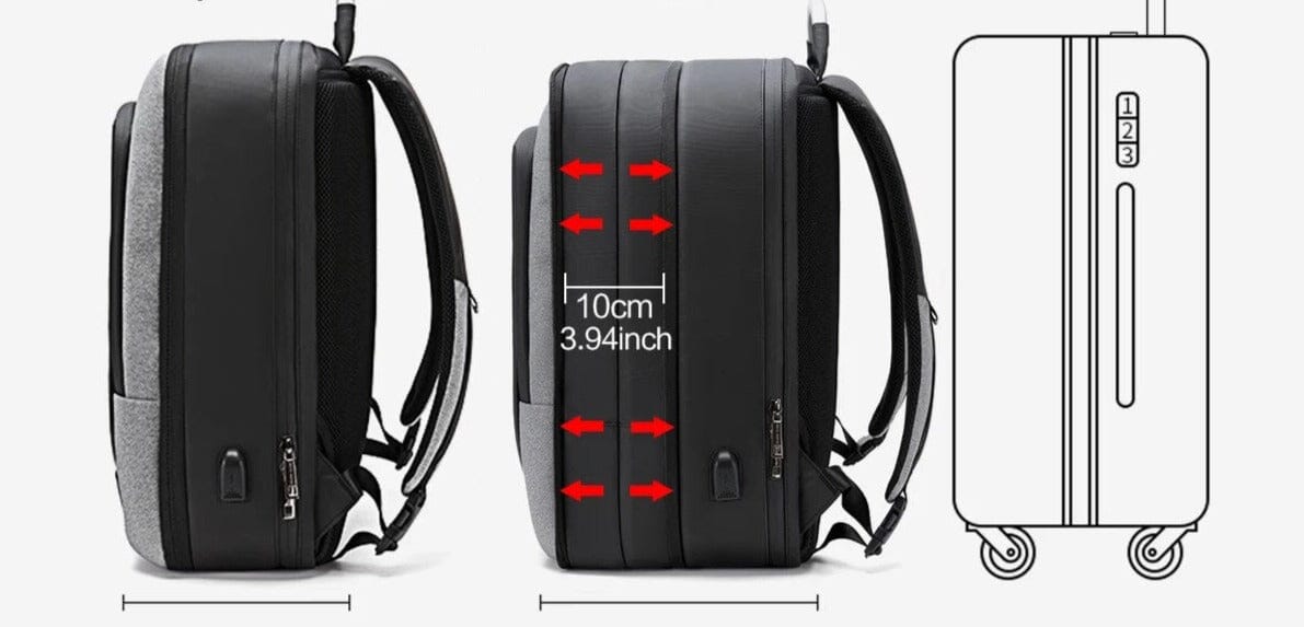 Sac à Dos Extensible Cabine Avion (USB) Voyage