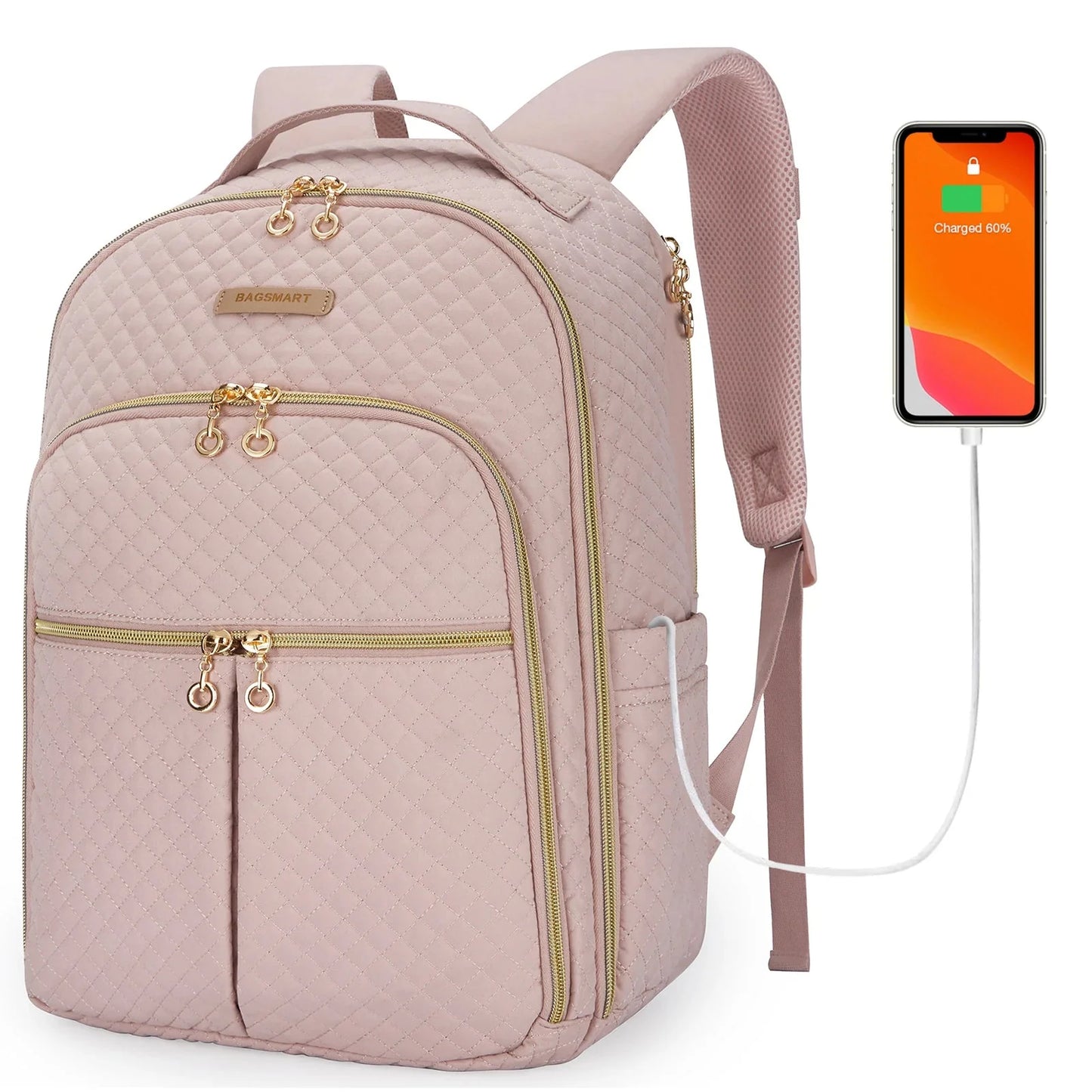 Sac à Dos Femme Voyage Travail Ordinateur 15.6 Pouces