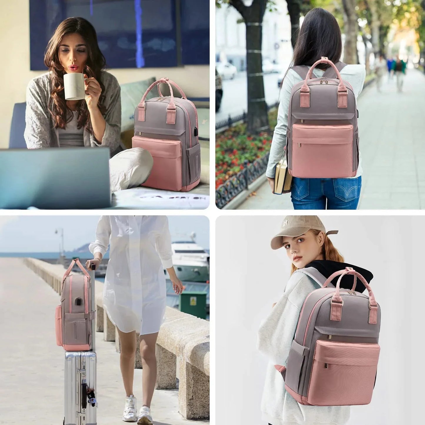 Sac à Dos Voyage pour Ordinateur Femme (16 Pouces)