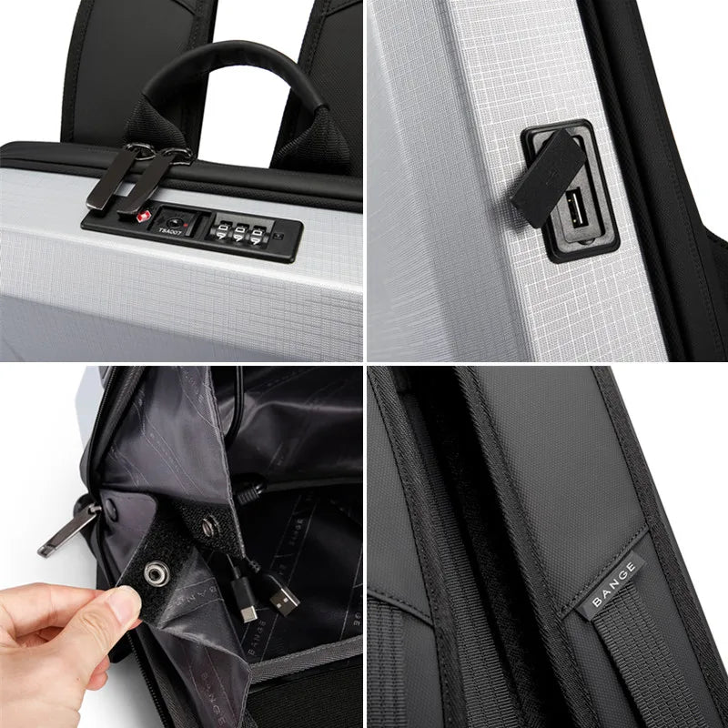Sac à Dos Voyager Rigide - Anti-Pickpocket (Ordinateur 15.6 Pouces)