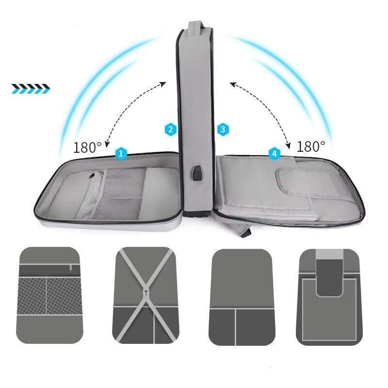Sac à Dos Voyage Rigide - Ordinateur Portable (17.3 Pouces)