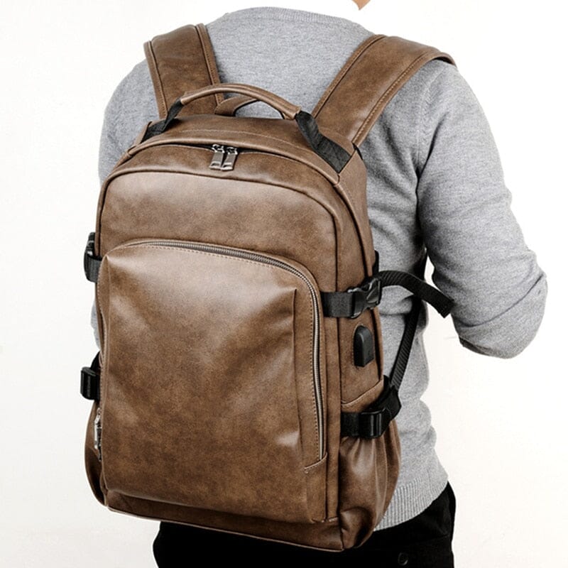 Sac à Dos Vintage Homme pour Voyage d'Affaires (USB)