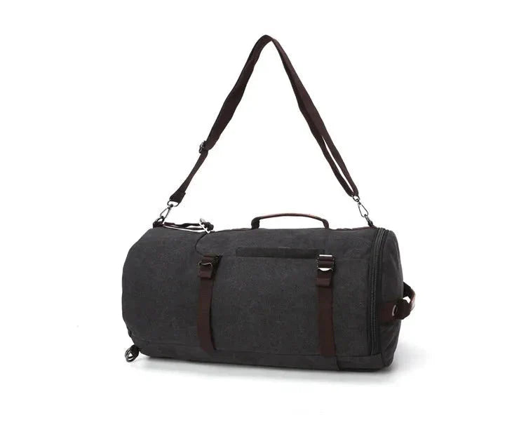 Sac à Dos Vintage Toile Canvas Convertible en Voyage
