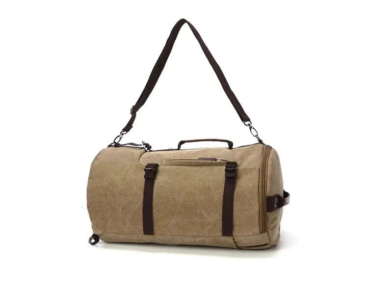 Sac à Dos Vintage Toile Canvas Convertible en Voyage