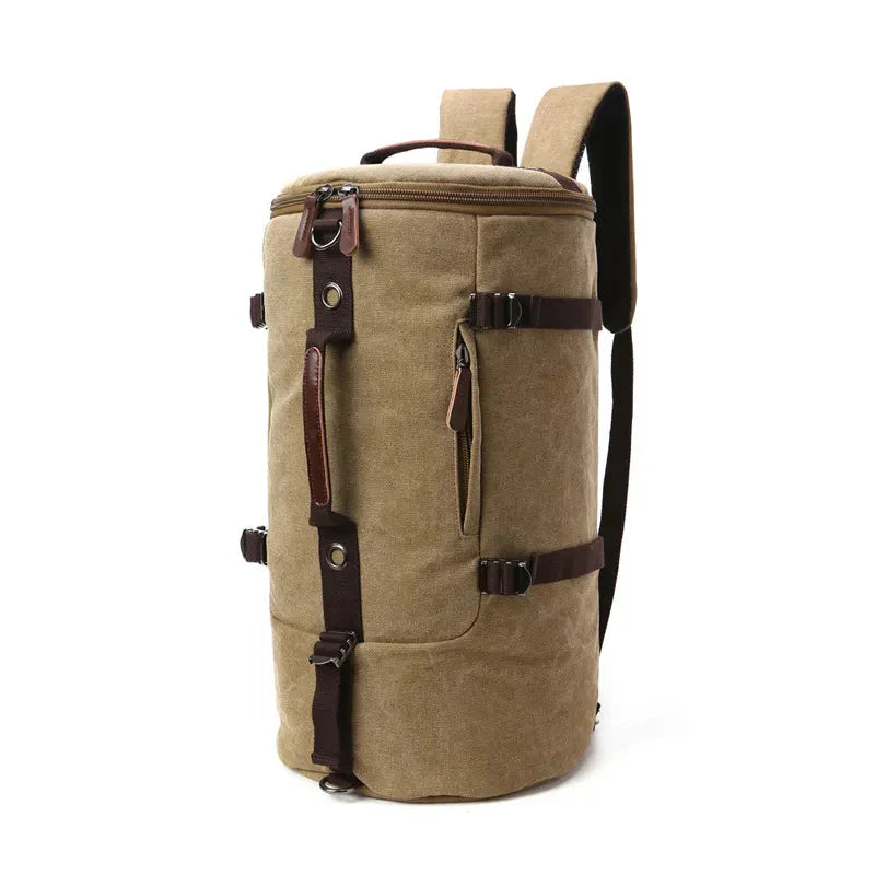 Sac à Dos Vintage Toile Canvas Convertible en Voyage