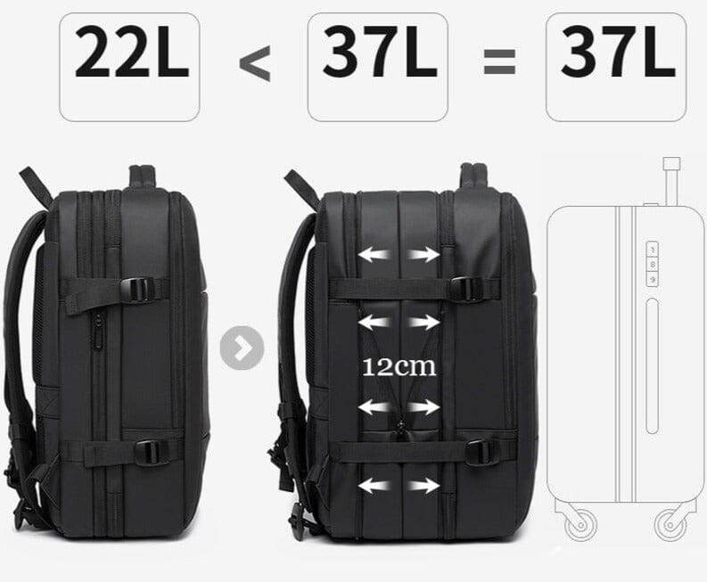 Sac à Dos de Voyage en Cabine Avion - Extensible Business (USB)