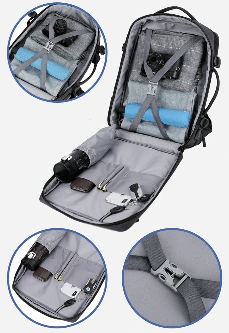 Sac à Dos Voyage Cabine Avion Extensible avec USB