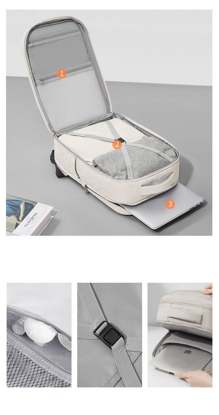 Sac à Dos de Voyage Cabine Avion avec Compartiment pour Ordinateur & Pratique