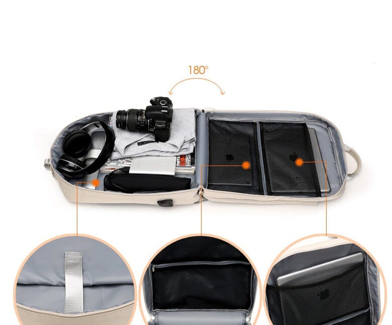 Sac à Dos de Voyage pour Femme - Avion et Compartiment USB