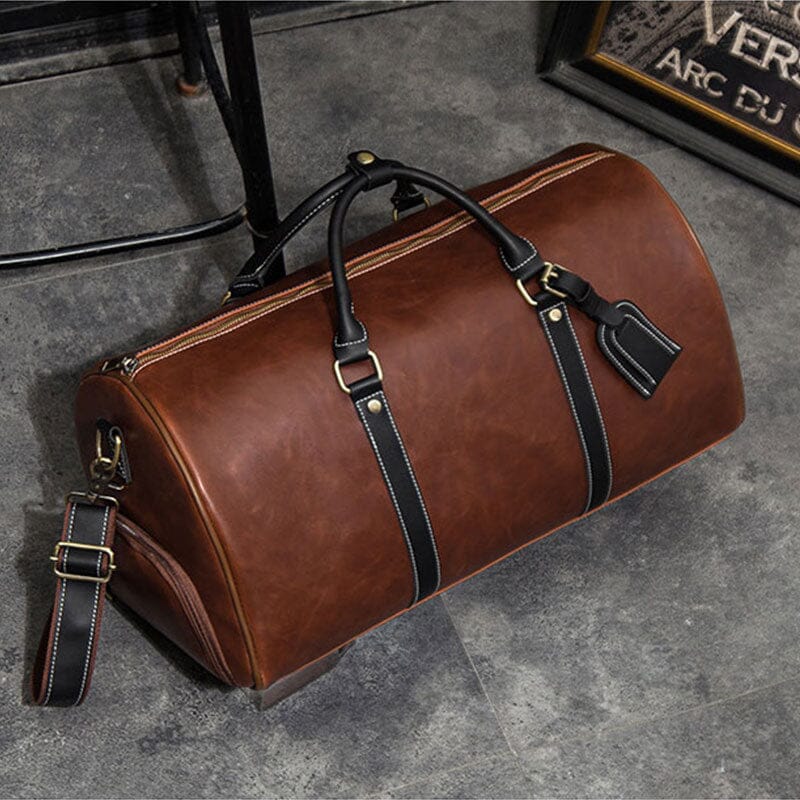 Sac de Voyage Vintage avec Compartiment à Chaussures intégré