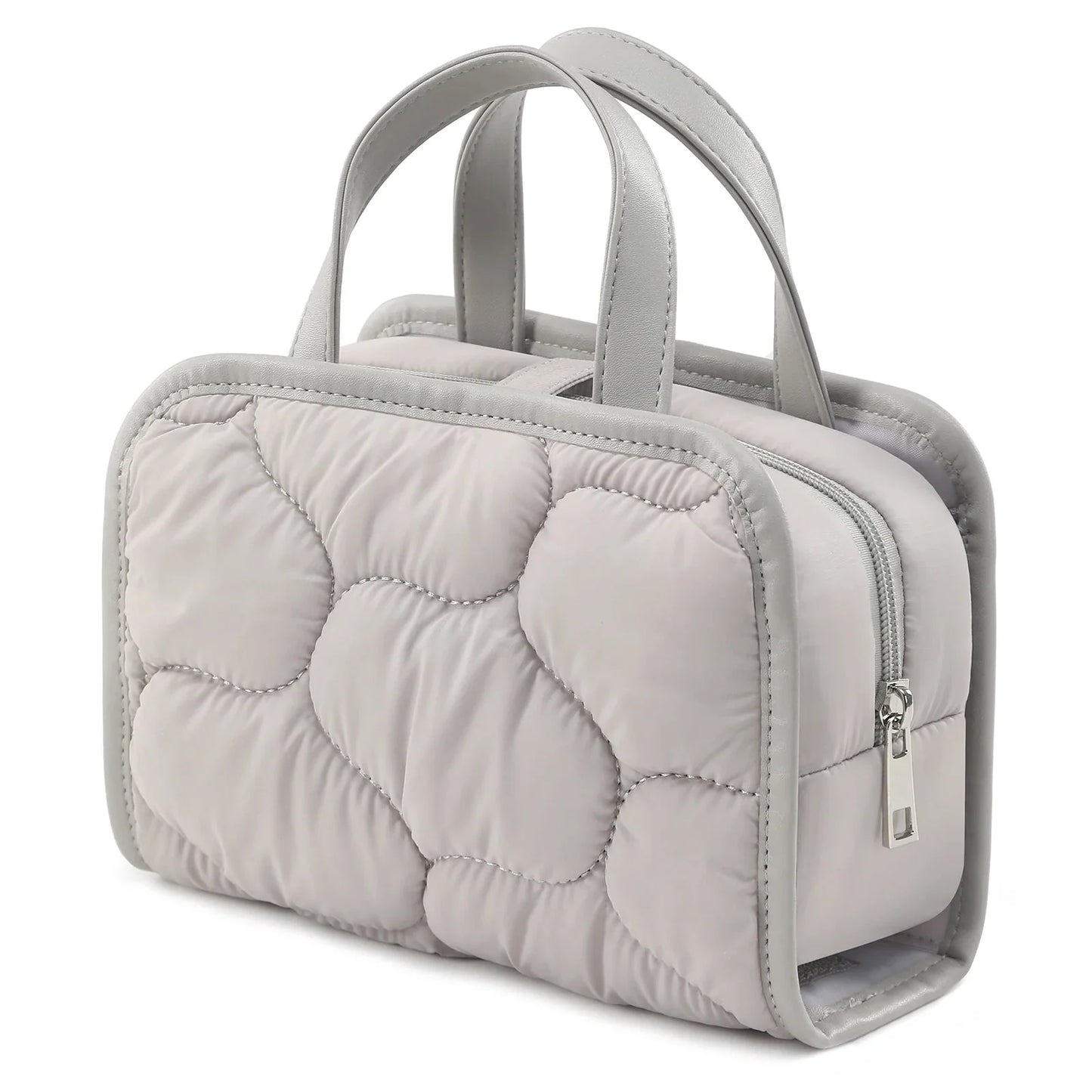 Trousse de Toilette Femme Matelassée 2-en-1 pour Voyage