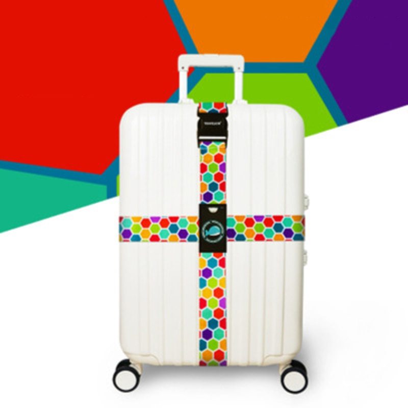 Sangle de Valise - Motif Mosaïque Éclatante