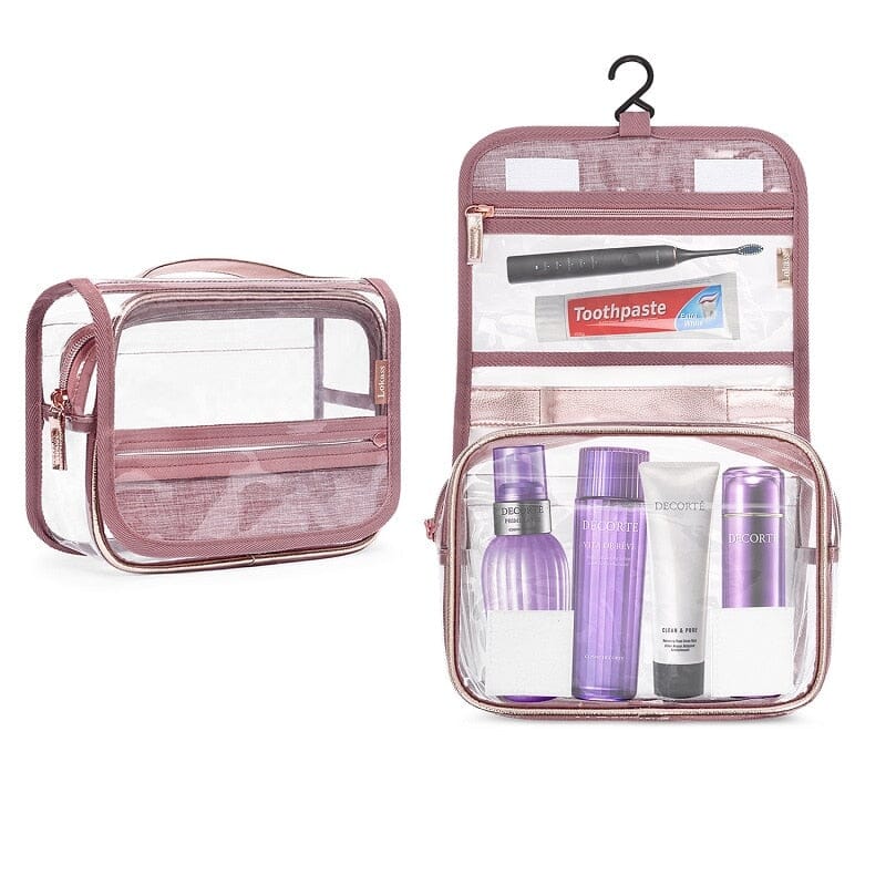 Nécessaire de Voyage Transparent Rose