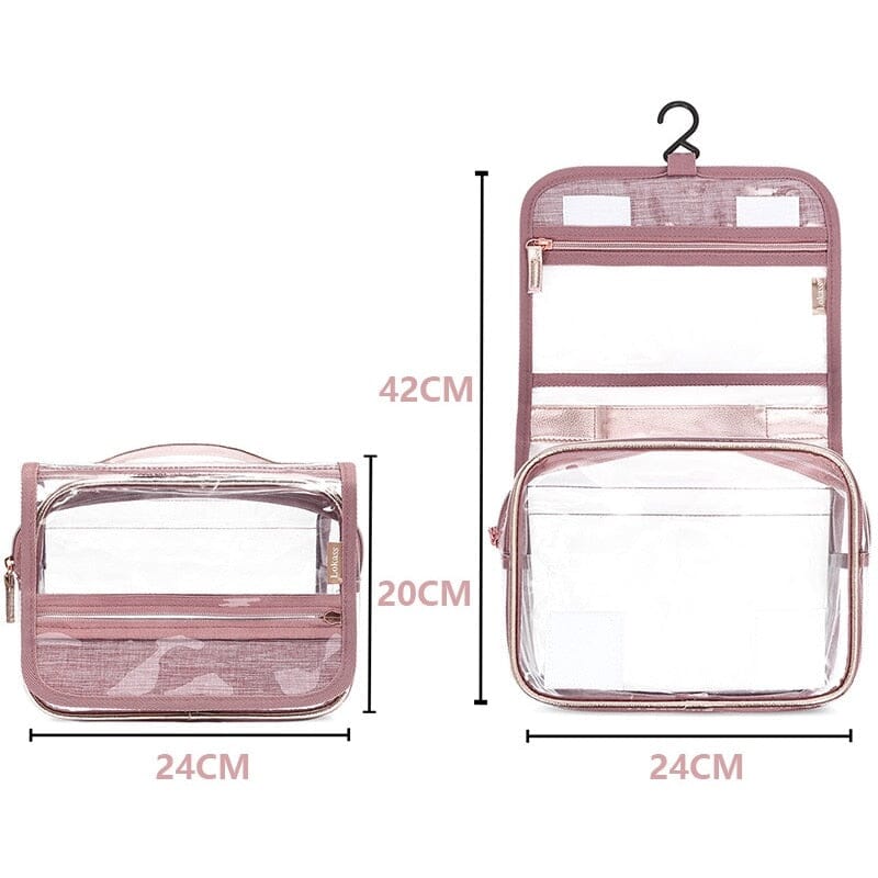 Nécessaire de Voyage Transparent Rose