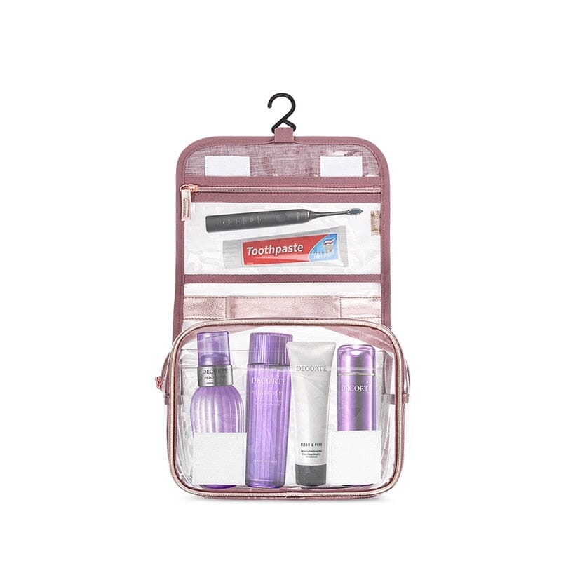 Nécessaire de Voyage Transparent Rose