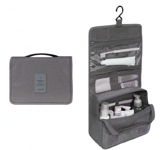 Trousse de Toilette de Voyage à Suspendre - Grise