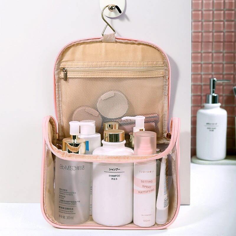 Trousse de Toilette à Suspendre Femme - Exclusivement Voyage & Transparente