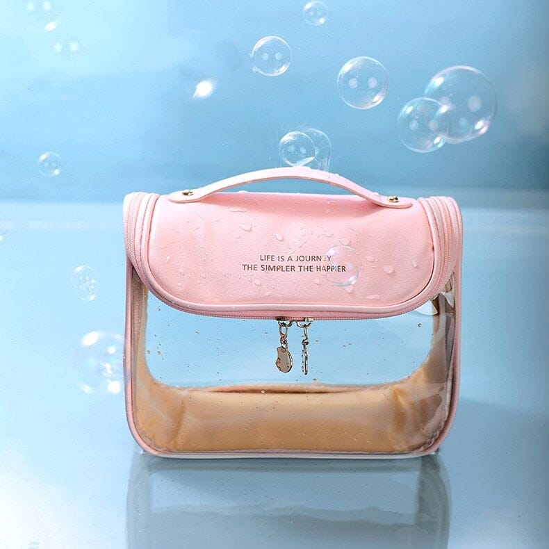 Trousse de Toilette à Suspendre Femme - Exclusivement Voyage & Transparente