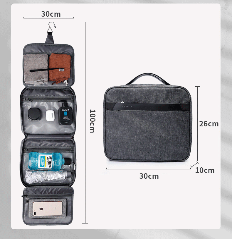 Trousse de Voyage à Suspendre pour Homme - Grand Format