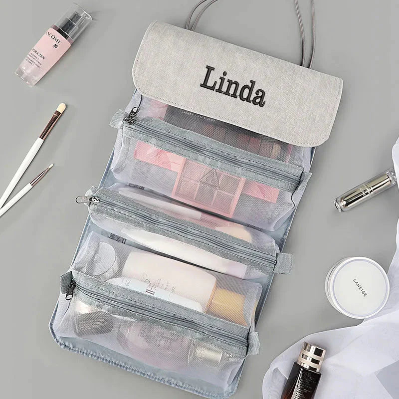 Trousse de Toilette Personnalisée pour Femme - Pliable
