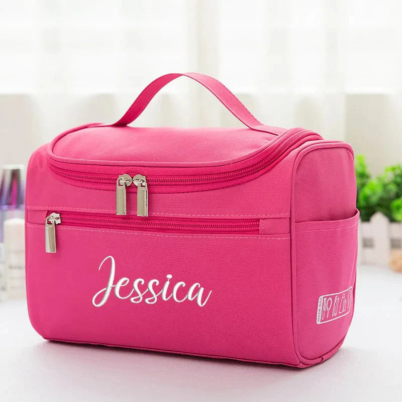 Trousse de Toilette Personnalisée Prénom - Féminine (Rose)