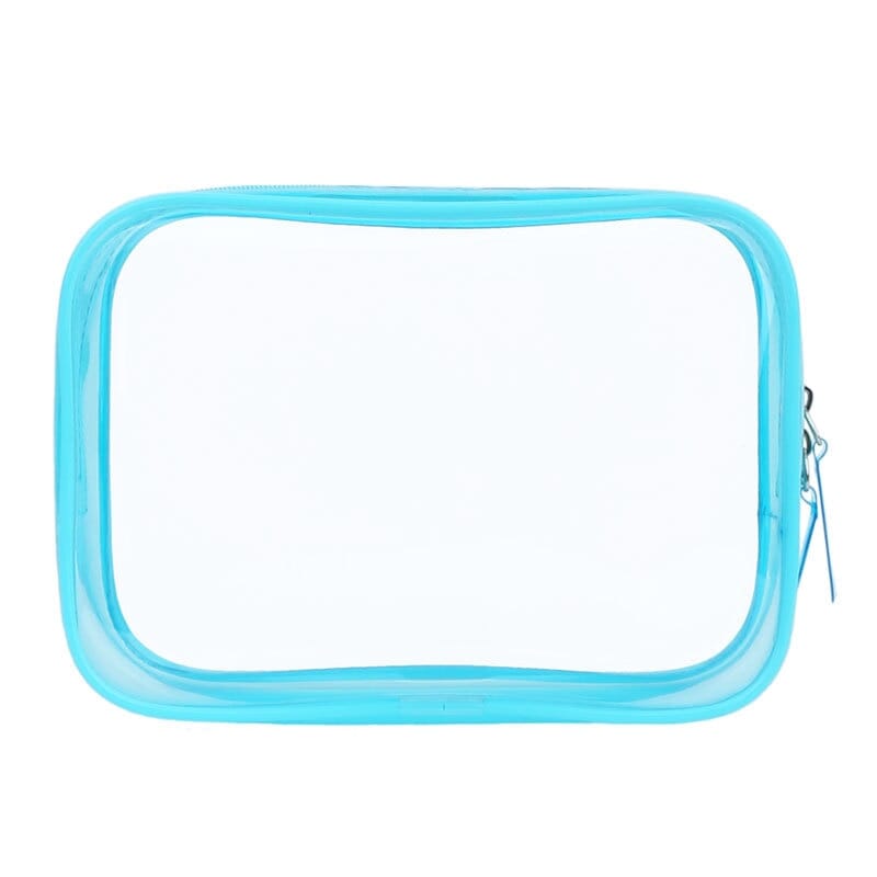 Trousse de Toilette Transparente Bleue - Voyage Essentials