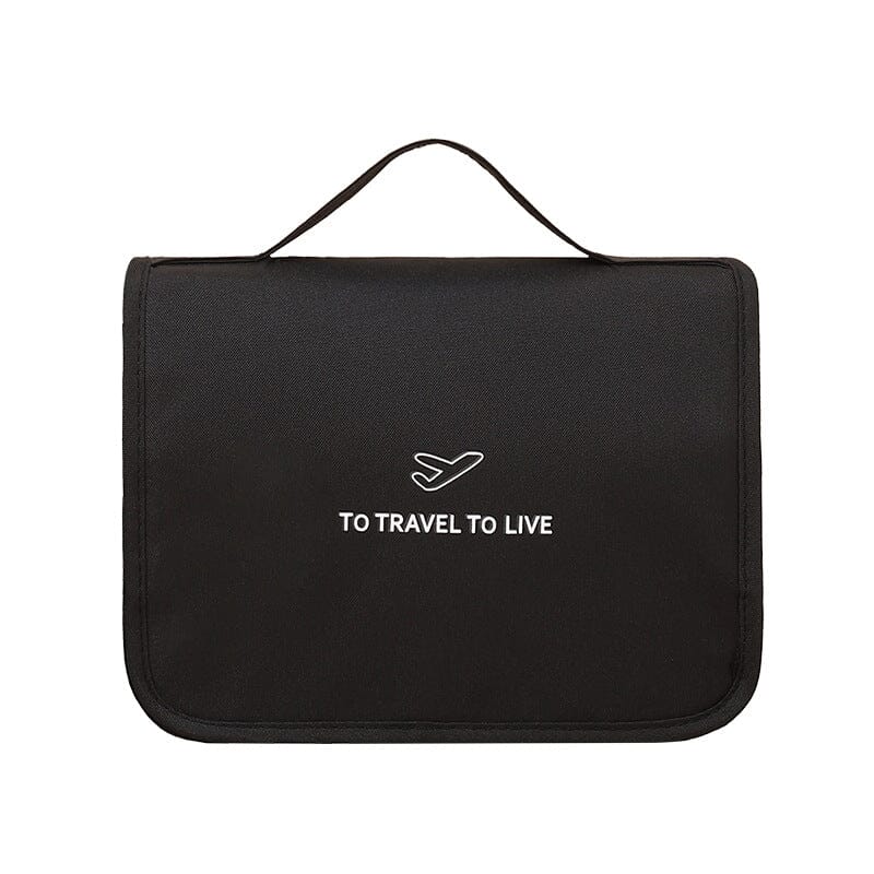 Trousse de Toilette de Voyage To Travel To Live (Noir)