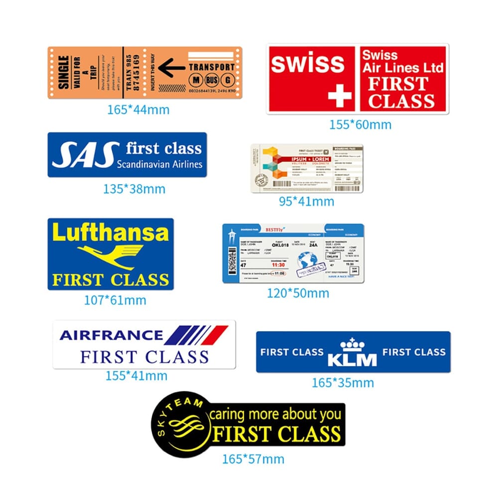 Autocollants pour Valise - Cartes d'Embarquement (Pack de 30)