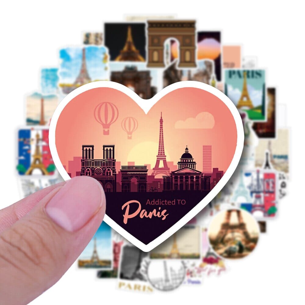 Stickers Valise - Paris (Pack de 50)