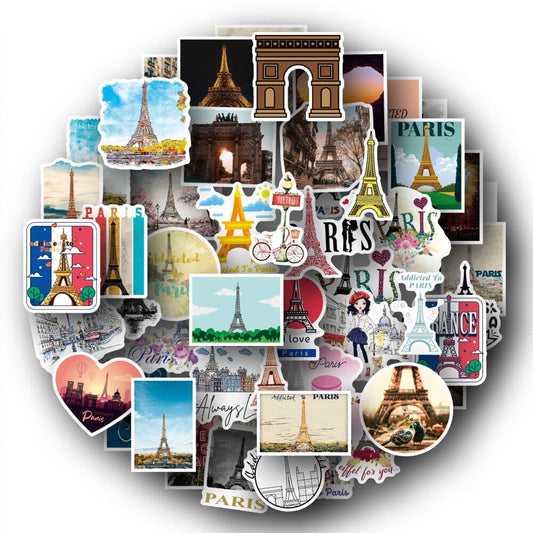 Stickers Valise - Paris (Pack de 50)
