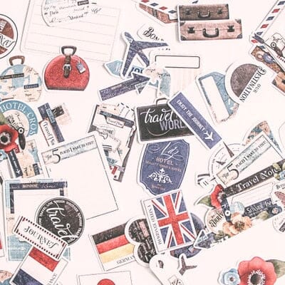 Autocollants Valise - Voyage Collection (Pack de 90)