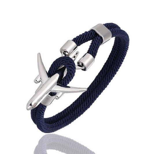 Bracelet Jet-set - Corde Bleu Marine