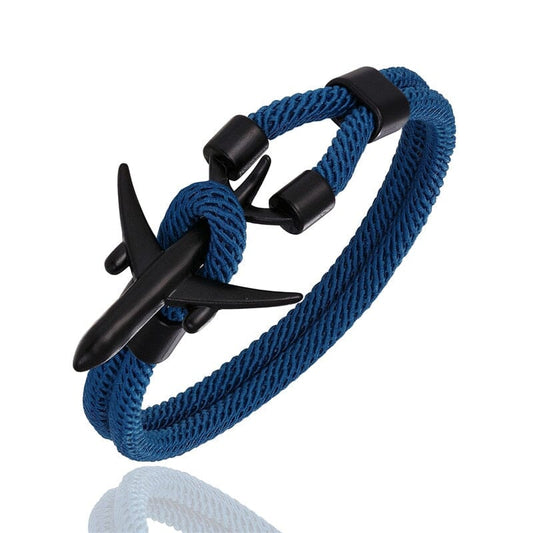 Bracelet Vol - Noir & Corde Bleue
