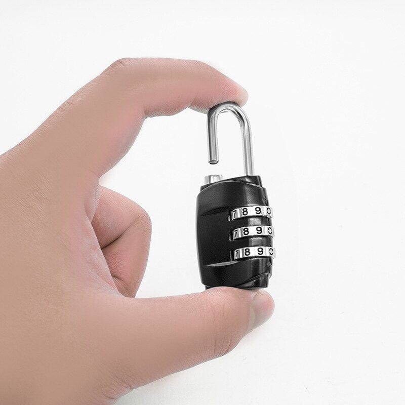 Cadenas de Valise à Code - 3 Chiffres (Noir)