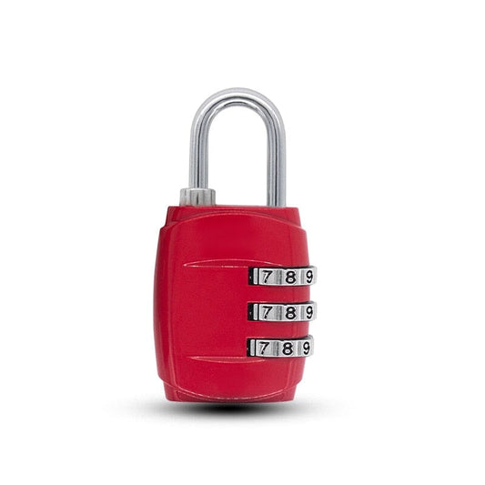 Cadenas Valise à Code 3 Chiffres (Rouge) - Idéal pour les Voyages