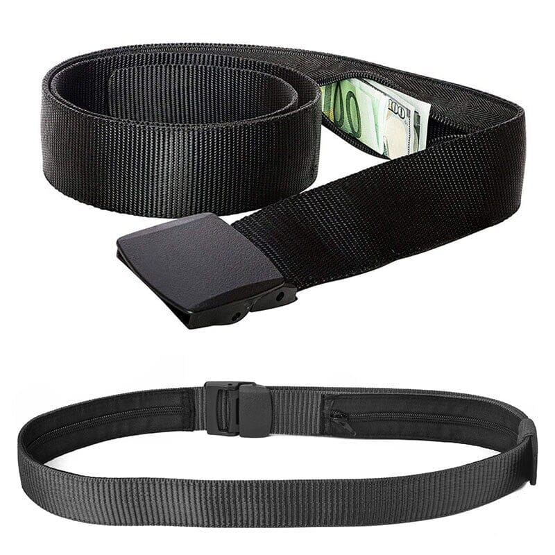 Ceinture de Voyage Cache-Billets - Antivol (Noir)