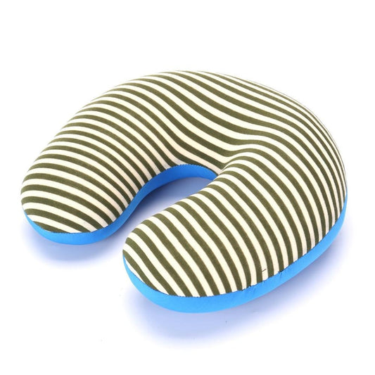 Coussin de Voyage Microbilles à Rayures - Édition Voyageur