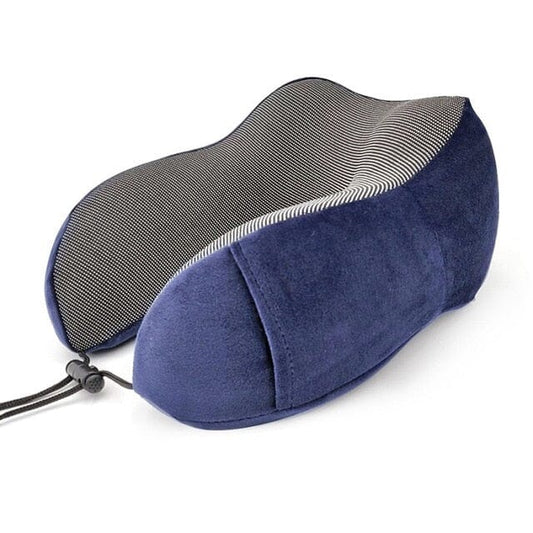 Coussin de Voyage Mémoire de Forme - Bleu Marine - Explorez en Confort