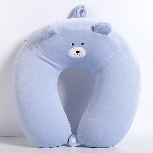 Coussin de Voyage Mémoire de Forme Enfant Ours - Explorer en tout confort