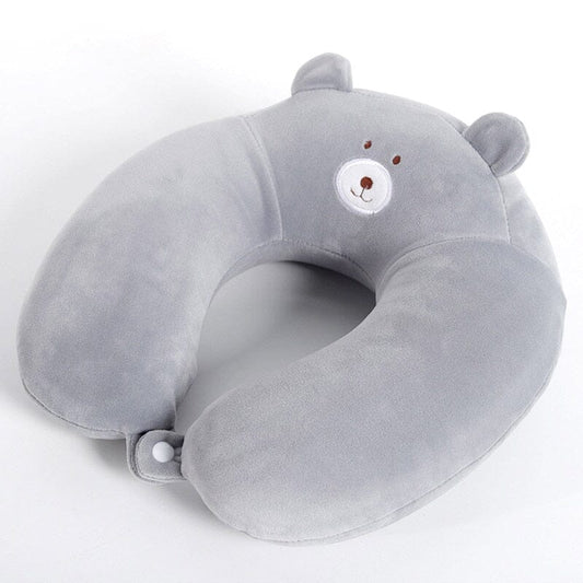 Coussin de Voyage Mémoire de Forme Enfant Ours - Explorer en tout confort