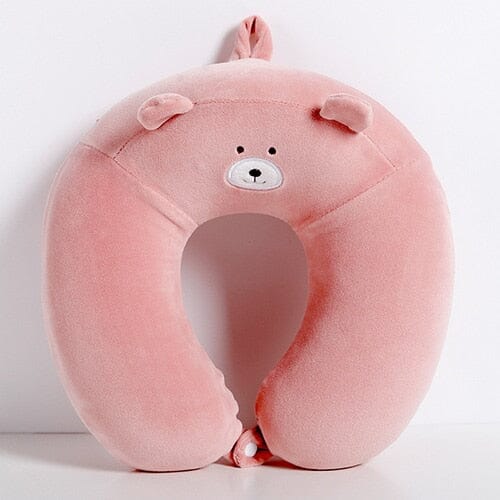 Coussin de Voyage Mémoire de Forme Enfant Ours - Explorer en tout confort